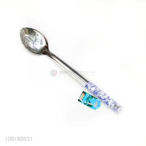 Bulk price kitchenware stainless steel slotted spoon with long handle