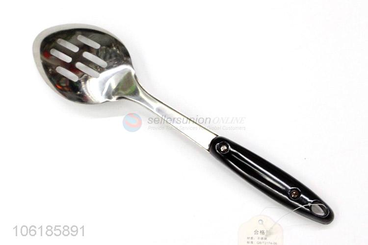 Professional suppliers kitchenware stainless steel slotted spoon with long handle