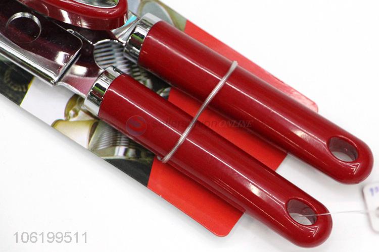 Safety Smooth Edge Tpr Rubber Handle Red Manual Can Opener