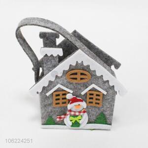 Top Selling Christmas House Shape Non-woven Basket