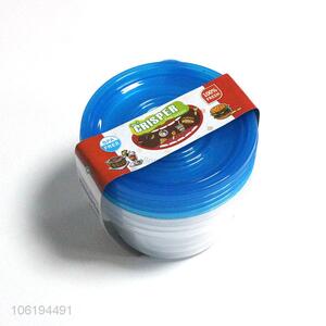 Food grade 4pcs transparent plastic circular preservation box