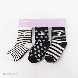 Wholesale baby socks kids socks breathable kids cartoon socks 3pcs