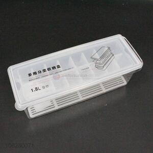Single layer 16 compartments large transparent  plastic divided storage box