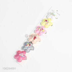 Latest style candy-colored flower shape pu hair clip