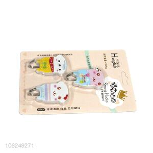 Recent style 3pcs cartoon animal design sticky hooks