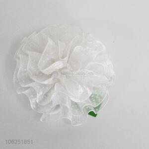 Exquisite white polyester flower hair rope