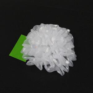 Delicate white polyester flower hair band