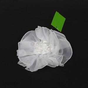 Customized white polyester flower hair rope