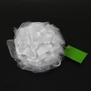 Promotional white polyester flower hair band