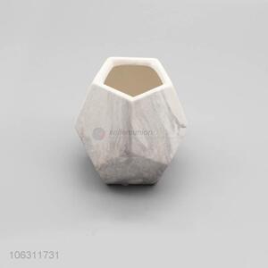 Latest style modern decoration marble effect ceramic vase