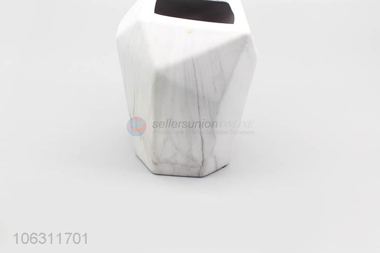 Bulk price home ornament ceramic marble flower vase