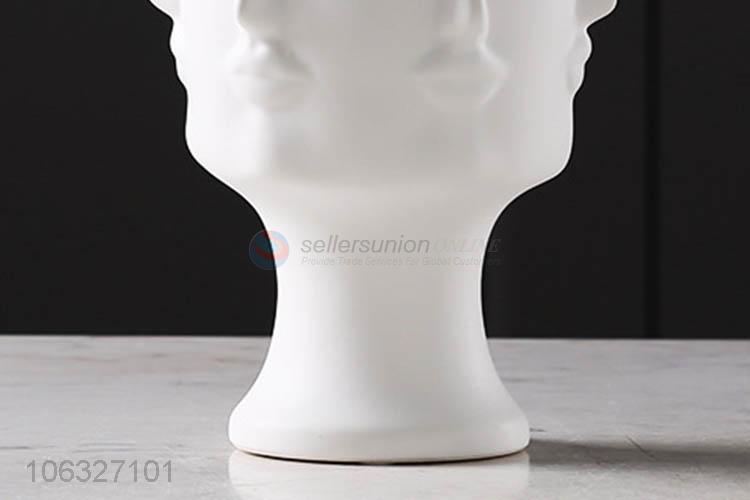 High Quality Human Face Ceramics Vase For Ornament