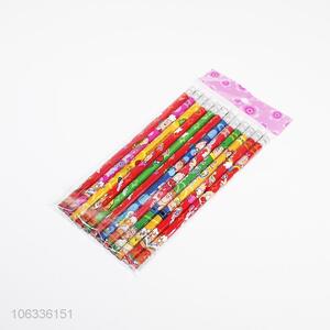 Wholesale 12pcs custom printing kids wooden pencils