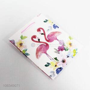 Fashion Flamingo Pattern Paper Gift Bag With Handle