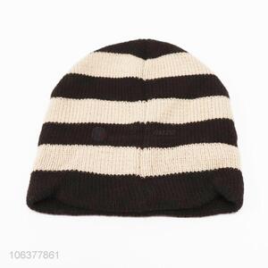 Hot products boys striped acrylic knitted winter beanie