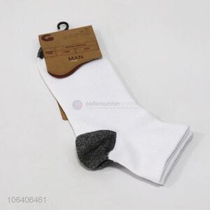 Factory price white men nylon knitting socks