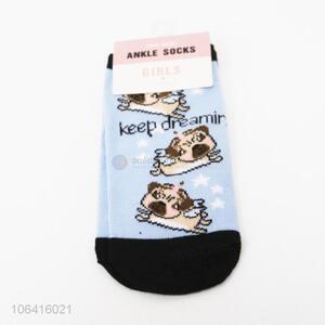 Wholesale funny kids girls jacquard ankle socks