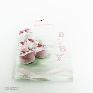 Low price baby shoes printing paper gift bag