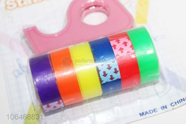 Most popular 6 colors stationary tape set for office and students