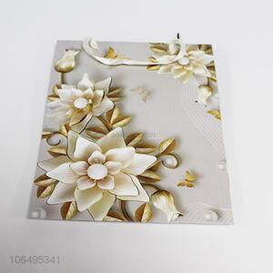 New Fashion Flowers Printing Paper Gift Bag Hand Bag