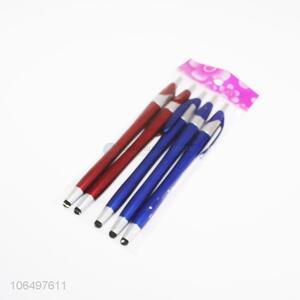 Cheap promotional 5pcs plastic ball-point pen