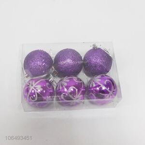 Fashion delicate 6pcs Christmas balls for Christmas tree decoration