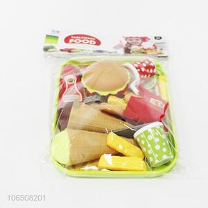 Customized children pretend toys hamburger ice cream cola set toy