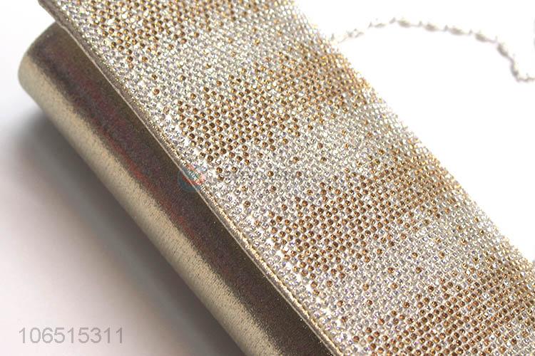 Factory directly supply rhinestone clutch bag chain shoulder messenger bag