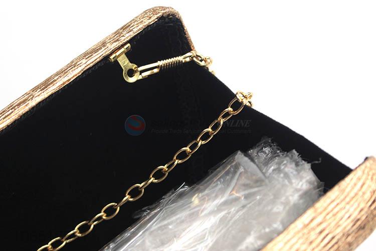 Newly designed ladies leaf handbag shoulder bag with chains strap