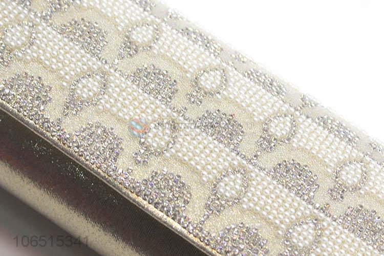 Suitable price peral rhinestone wedding clutch chain shoulder messenger bag