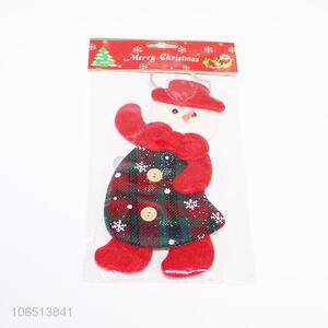 Good price Christmas ornaments snowman shaped nonwoven fabric pendant