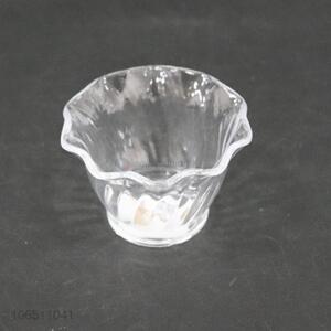 Factory supply transparent threaded plastic dessert cup