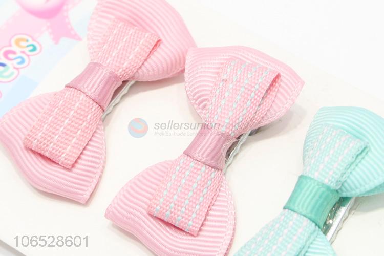 High Sales Baby Girl Decorations Colorful Bow Hair Clips Set