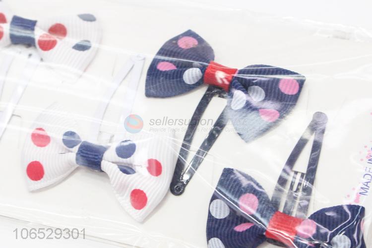 New Design Kids Lovely Bow Knot Hairpins Baby Cute Hairclip Set