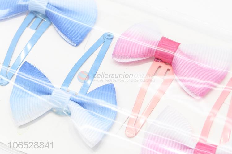 Factory Sell Colorful Bow Hairpin Cute Hair Clip Set