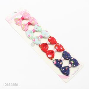 Custom Wholesale Colorful Bows Hair Clips Set For Girls