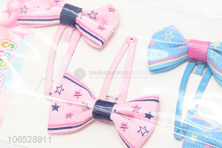 Factory Wholesale Hair Accessories Bow Hair Clip Set For Kids
