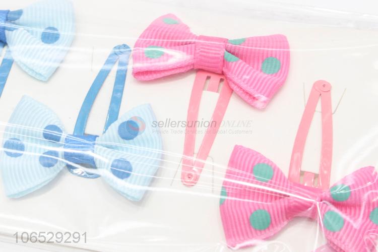 High Quality Hair Accessories Colorful Headwear Bow Hairpins Set For Baby Girl
