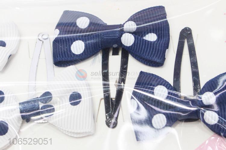 China Manufacturer Colorful Bow Hairpin Set For Girls