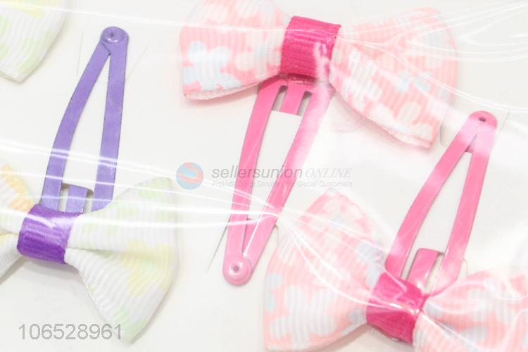 Top Selling Hair Clips Cute Bow Hairpins Set For Baby Kids