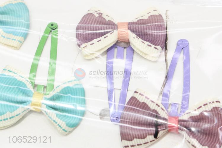 Wholesale Custom Bowknot Hair Clip Bows Hairpins Set For Baby Kids