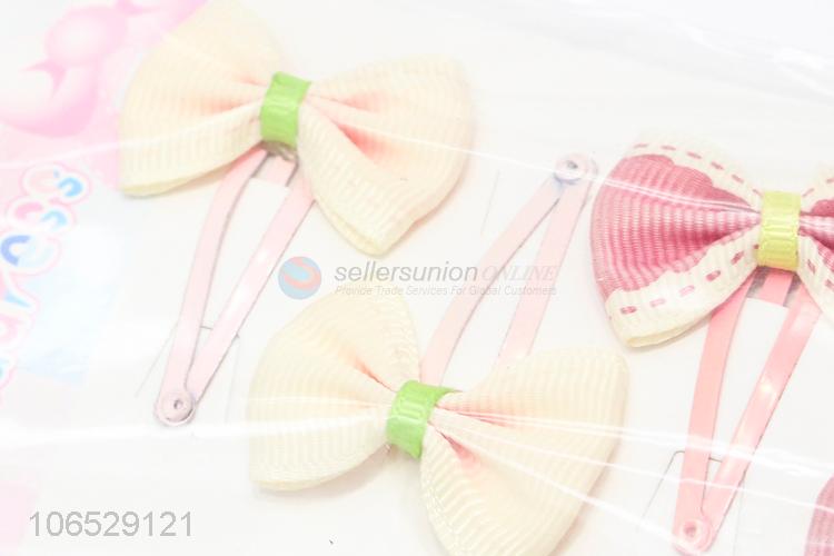 Wholesale Custom Bowknot Hair Clip Bows Hairpins Set For Baby Kids