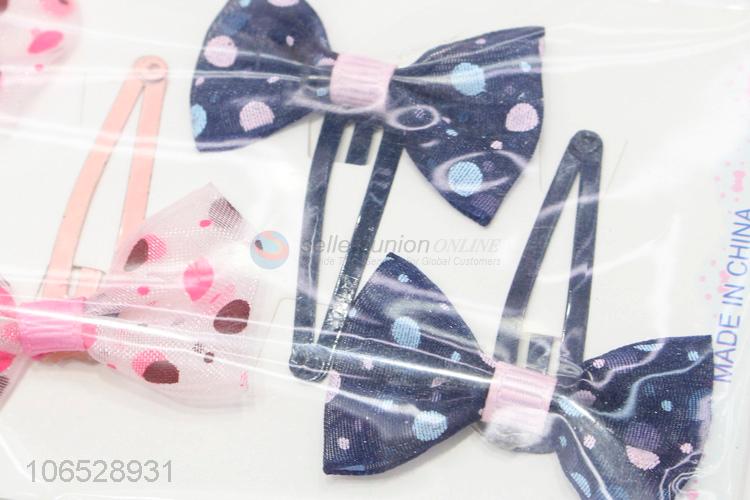 High Sales Lovely Colorful Bow Hairpin Children Toddler Hair Clip Set