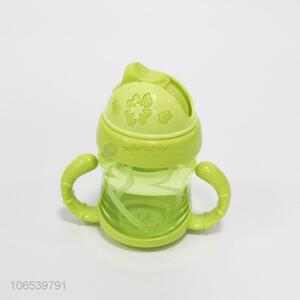 Factory Direct Sell Green Children Water Bottle with Handle