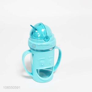 Premium quality children's plastic water bottle with straw