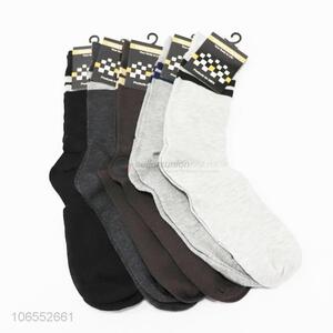 Premium quality men solid color socks soft polyester socks
