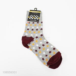 Wholesale Star Pattern Soft Men Socks Breathable Sock
