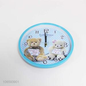 Cute design home decoration round wall hanging clocks