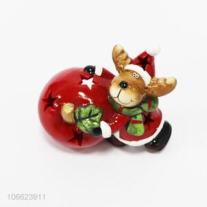 Custom holiday gift Christmas ceramic reindeer figurine ornaments