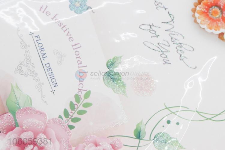 Wholesale Flower Pattern Paper Greeting Card